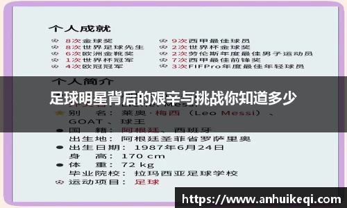 足球明星背后的艰辛与挑战你知道多少